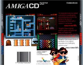 Box back cover for Naughty Ones on the Commodore Amiga CD32.