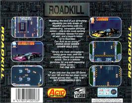 Box back cover for Roadkill on the Commodore Amiga CD32.