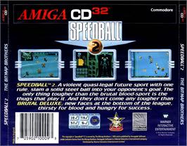 Box back cover for Speedball 2: Brutal Deluxe on the Commodore Amiga CD32.