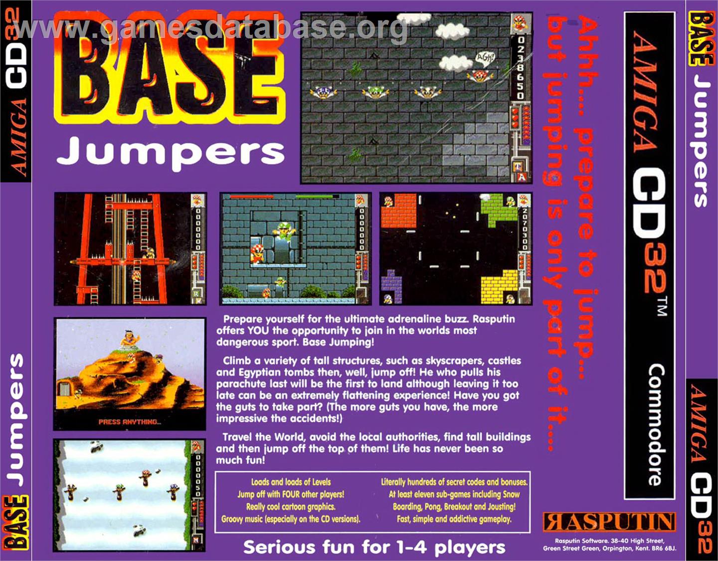 Base Jumpers - Commodore Amiga CD32 - Artwork - Box Back