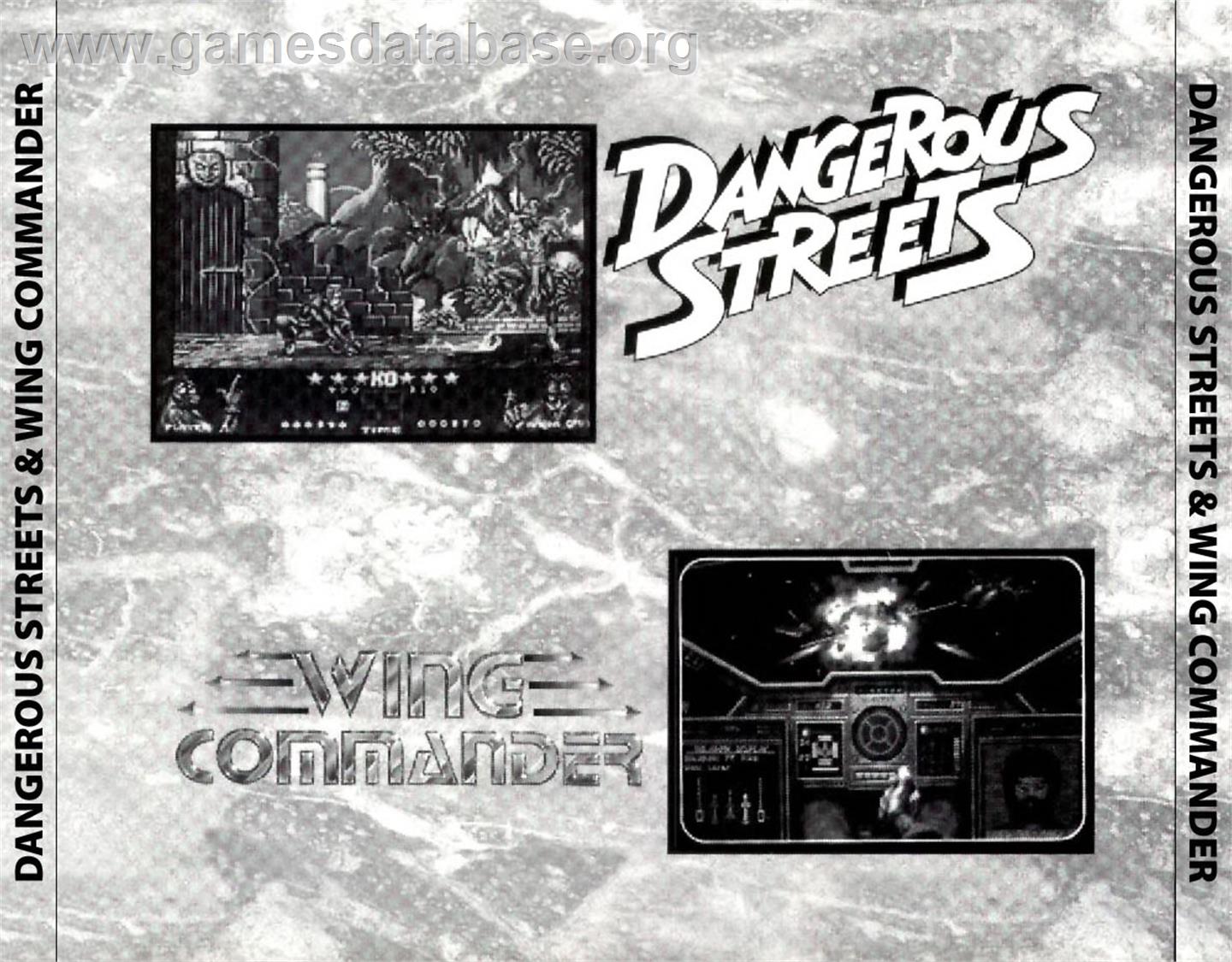 Dangerous Streets & Wing Commander - Commodore Amiga CD32 - Artwork - Box Back