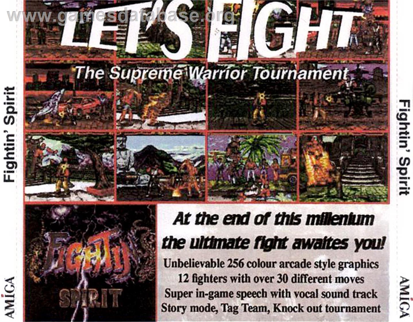 Fightin' Spirit - Commodore Amiga CD32 - Artwork - Box Back