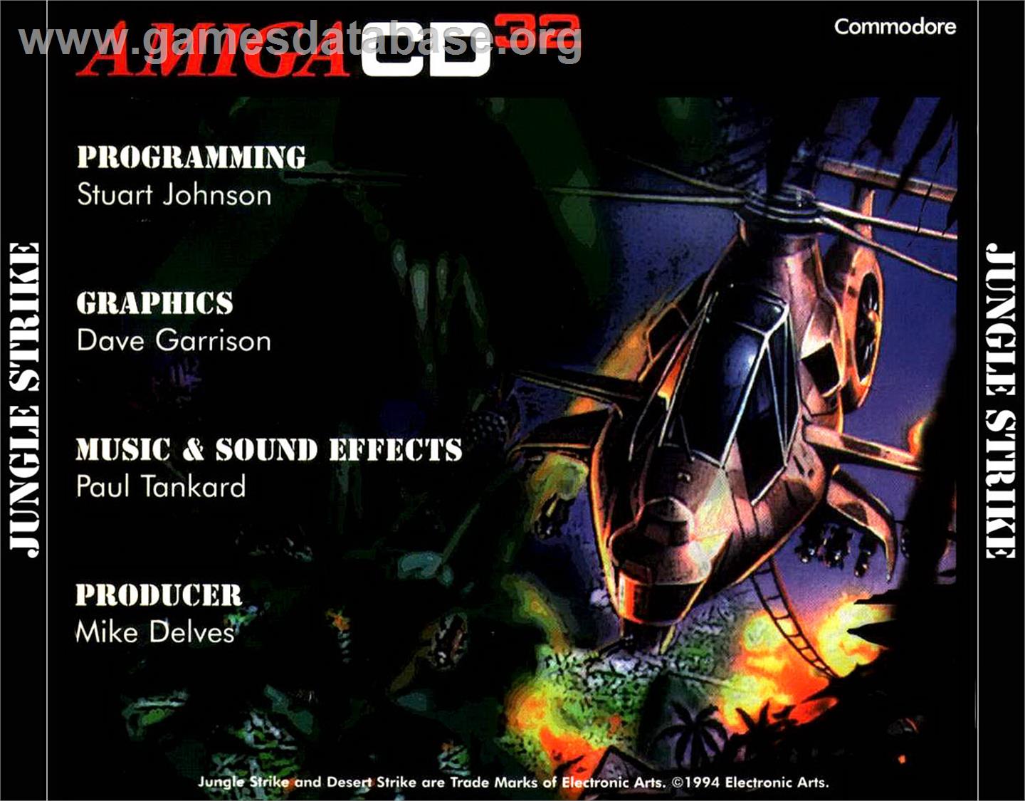 Jungle Strike - Commodore Amiga CD32 - Artwork - Box Back