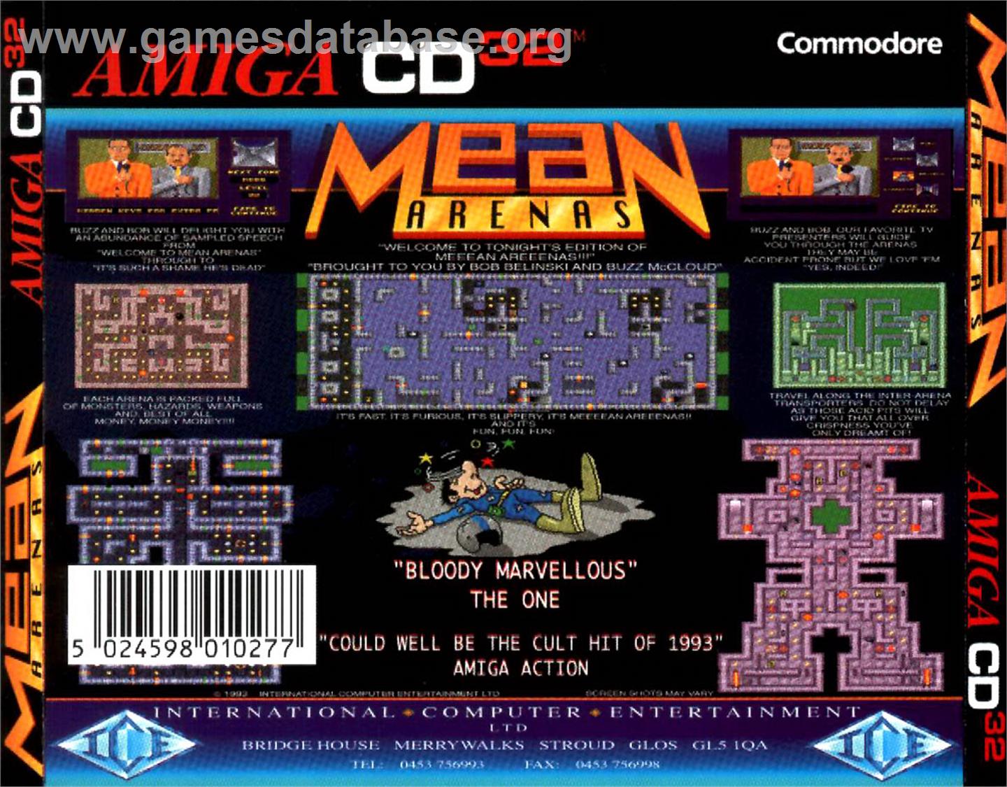 Mean Arenas - Commodore Amiga CD32 - Artwork - Box Back