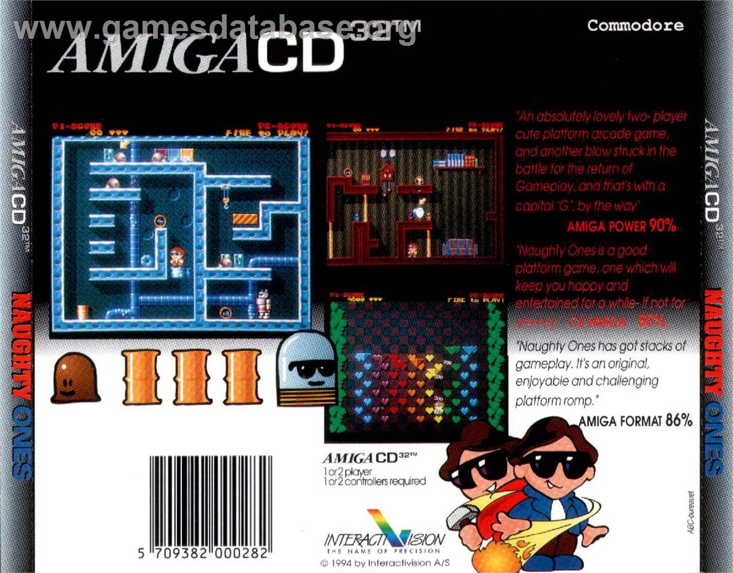 Naughty Ones - Commodore Amiga CD32 - Artwork - Box Back