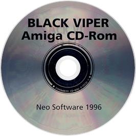 Artwork on the Disc for Black Viper on the Commodore Amiga CD32.