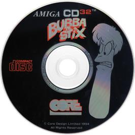 Artwork on the Disc for Bubba 'n' Stix on the Commodore Amiga CD32.