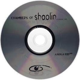 Artwork on the Disc for Chambers of Shaolin on the Commodore Amiga CD32.