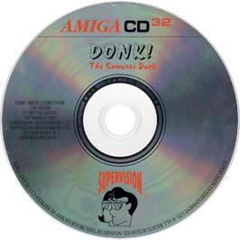 Artwork on the Disc for Donk!: The Samurai Duck on the Commodore Amiga CD32.