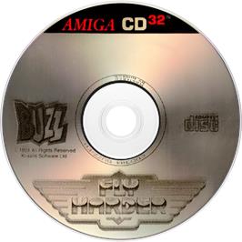Artwork on the Disc for Fly Harder on the Commodore Amiga CD32.