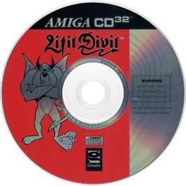 Artwork on the Disc for Litil Divil on the Commodore Amiga CD32.