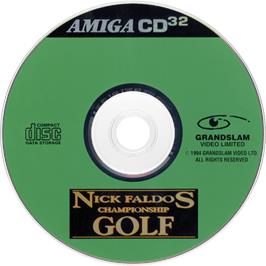 Artwork on the Disc for Nick Faldo's Championship Golf on the Commodore Amiga CD32.