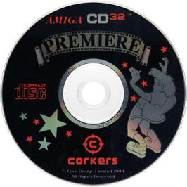 Artwork on the Disc for Premiere on the Commodore Amiga CD32.