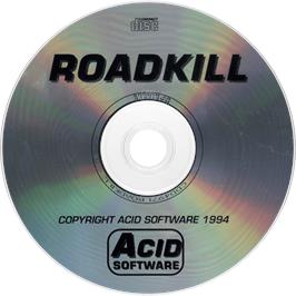 Artwork on the Disc for Roadkill on the Commodore Amiga CD32.