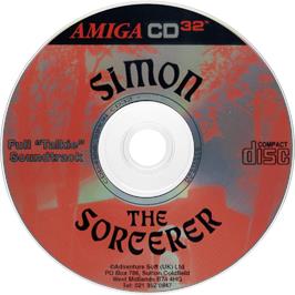 Artwork on the Disc for Simon the Sorcerer on the Commodore Amiga CD32.