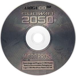 Artwork on the Disc for Subwar 2050 on the Commodore Amiga CD32.