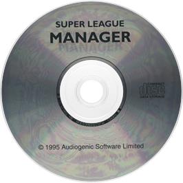 Artwork on the Disc for Super League Manager on the Commodore Amiga CD32.