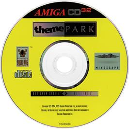 Artwork on the Disc for Theme Park on the Commodore Amiga CD32.