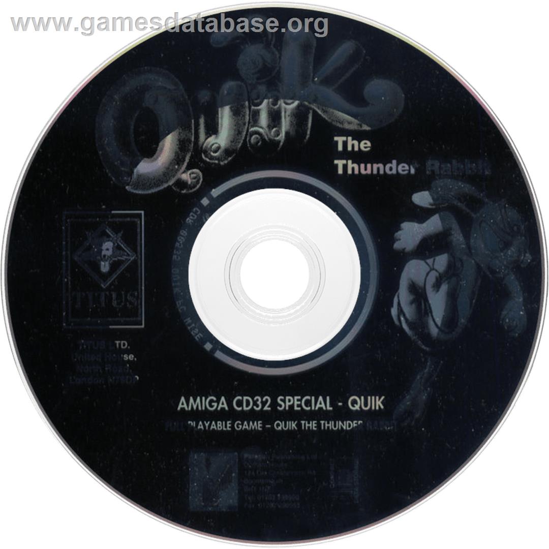 Quik the Thunder Rabbit - Commodore Amiga CD32 - Artwork - Disc