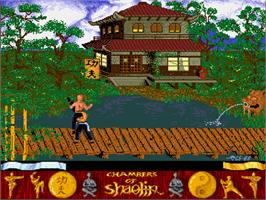 In game image of Chambers of Shaolin on the Commodore Amiga CD32.
