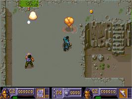 In game image of Chaos Engine on the Commodore Amiga CD32.