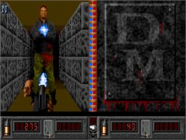 In game image of Death Mask on the Commodore Amiga CD32.