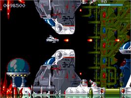 In game image of Disposable Hero on the Commodore Amiga CD32.