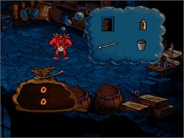 In game image of Litil Divil on the Commodore Amiga CD32.