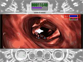 In game image of Microcosm on the Commodore Amiga CD32.