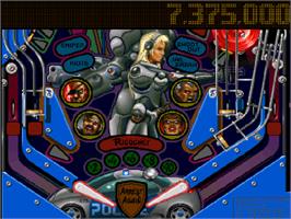 In game image of Pinball Illusions on the Commodore Amiga CD32.