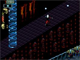 In game image of Skeleton Krew on the Commodore Amiga CD32.