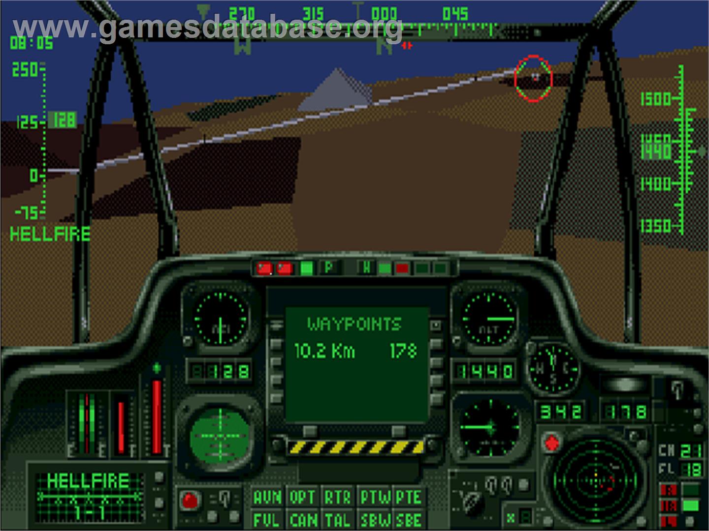 Gunship 2000 - Commodore Amiga CD32 - Artwork - In Game
