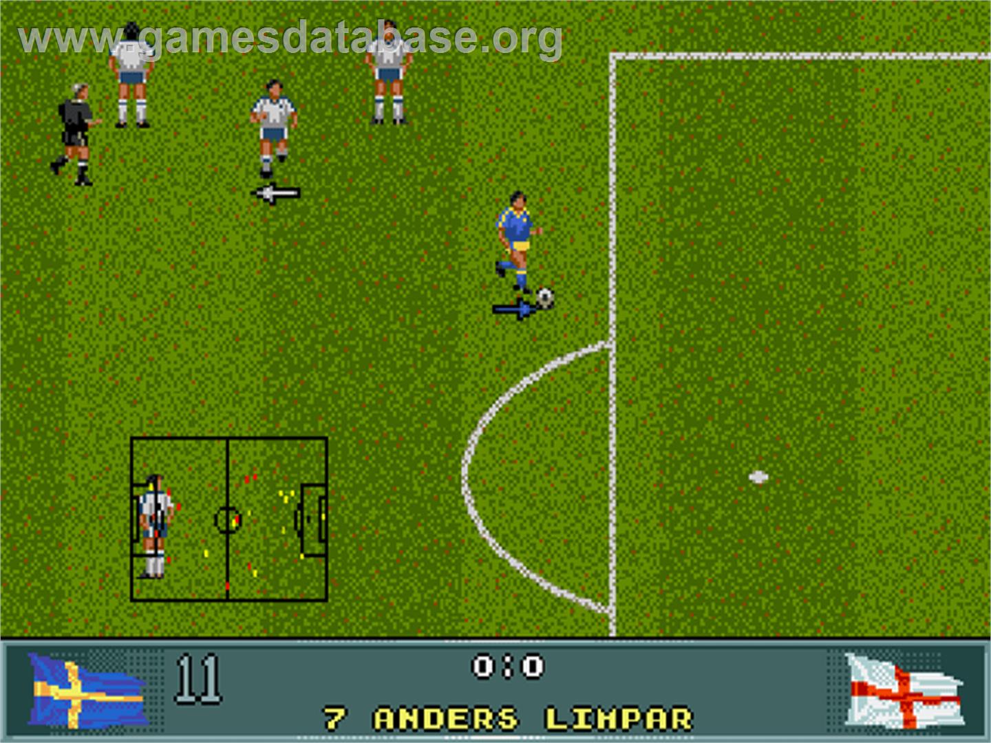 John Barnes' European Football - Commodore Amiga CD32 - Artwork - In Game
