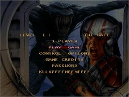 Title screen of Alien Breed 3D on the Commodore Amiga CD32.