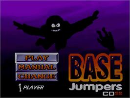 Title screen of Base Jumpers on the Commodore Amiga CD32.