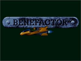 Title screen of Benefactor on the Commodore Amiga CD32.