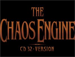 Title screen of Chaos Engine on the Commodore Amiga CD32.