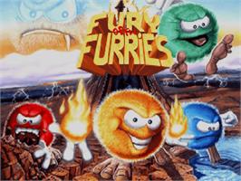 Title screen of Fury of the Furries on the Commodore Amiga CD32.