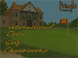 Title screen of International Open Golf Championship on the Commodore Amiga CD32.