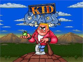 Title screen of Kid Chaos on the Commodore Amiga CD32.