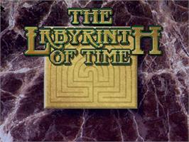 Title screen of Labyrinth of Time on the Commodore Amiga CD32.