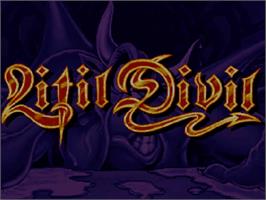 Title screen of Litil Divil on the Commodore Amiga CD32.
