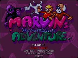 Title screen of Marvin's Marvellous Adventure on the Commodore Amiga CD32.