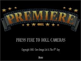 Title screen of Premiere on the Commodore Amiga CD32.