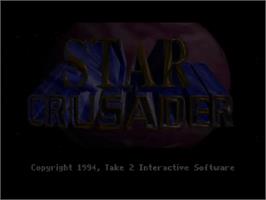 Title screen of Star Crusader on the Commodore Amiga CD32.