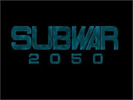 Title screen of Subwar 2050 on the Commodore Amiga CD32.