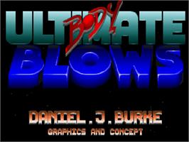 Title screen of Ultimate Body Blows on the Commodore Amiga CD32.