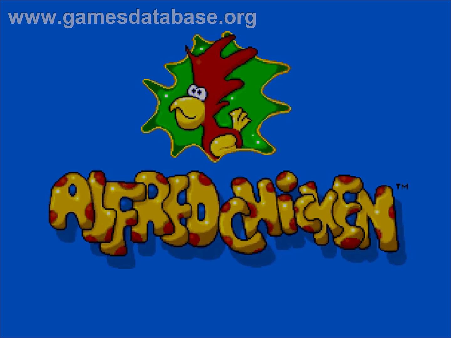 Alfred Chicken - Commodore Amiga CD32 - Artwork - Title Screen