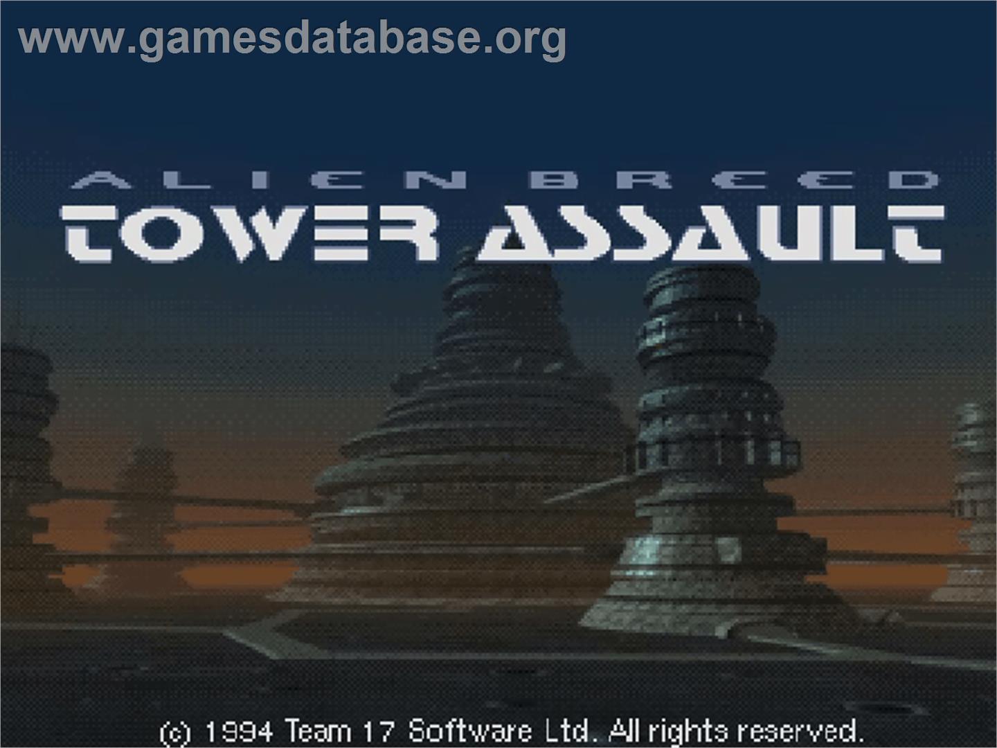 Alien Breed: Tower Assault - Commodore Amiga CD32 - Artwork - Title Screen