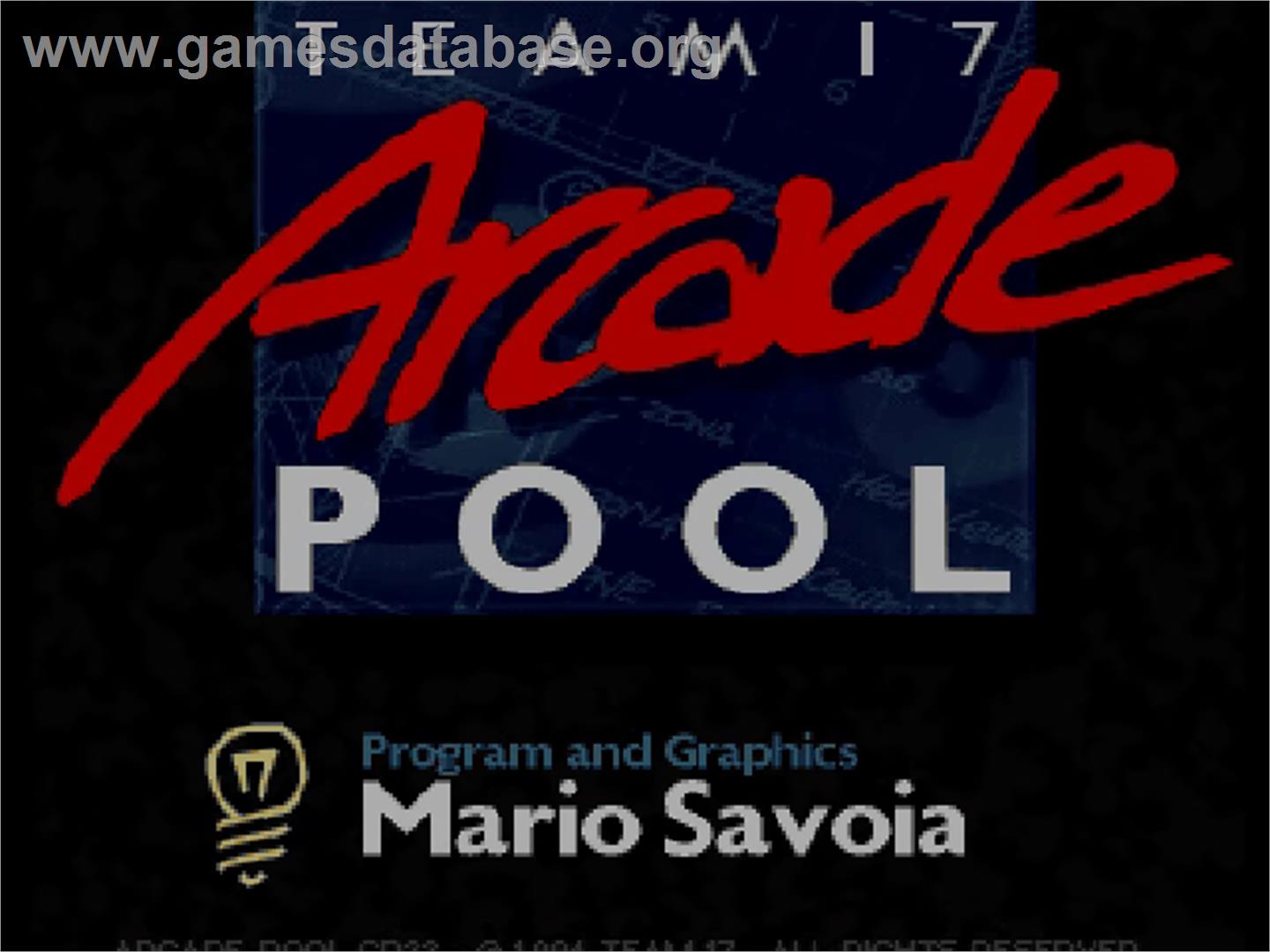 Arcade Pool - Commodore Amiga CD32 - Artwork - Title Screen